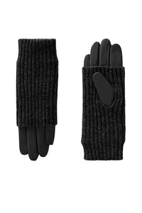 Carmel Leather Gloves in Black