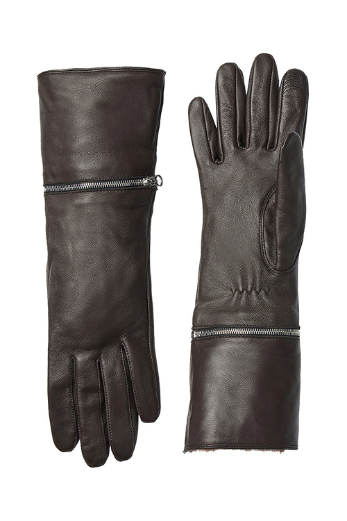 Demy Leather Gloves in Mushroom