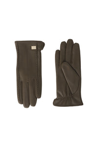 Dulce Leather Wristlet Gloves in Espresso