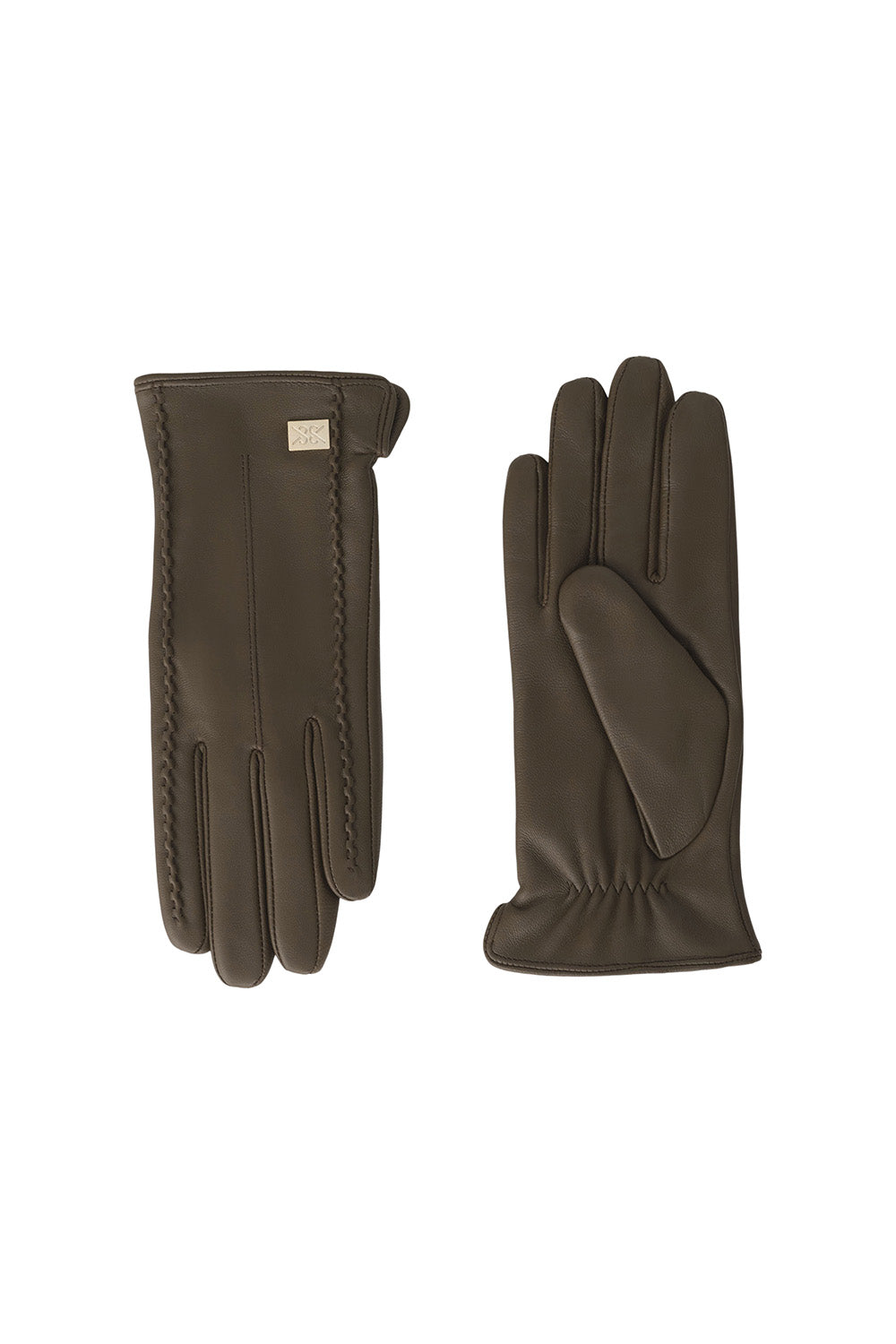 Dulce Leather Wristlet Gloves in Espresso