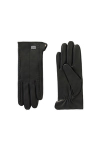 Dulce Leather Wristlet Glove in Black