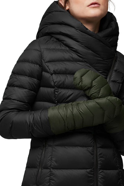 Julia Sustainable Quilted Puffer Mittens in Cedar