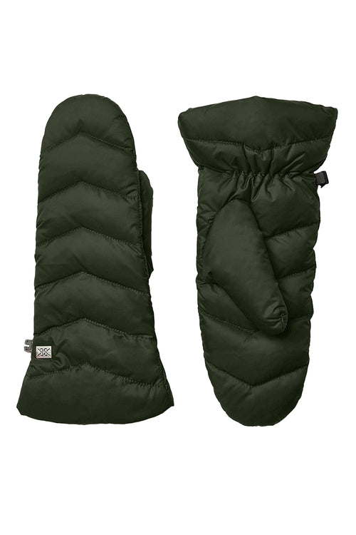 Julia Sustainable Quilted Puffer Mittens in Cedar