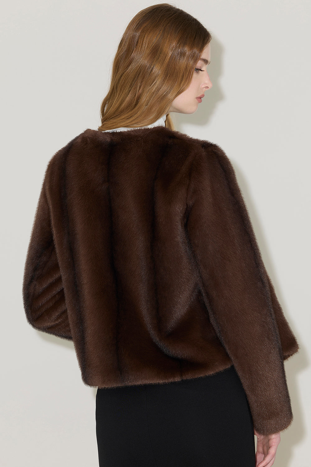 Kendell Faux Fur Jacket in Espresso