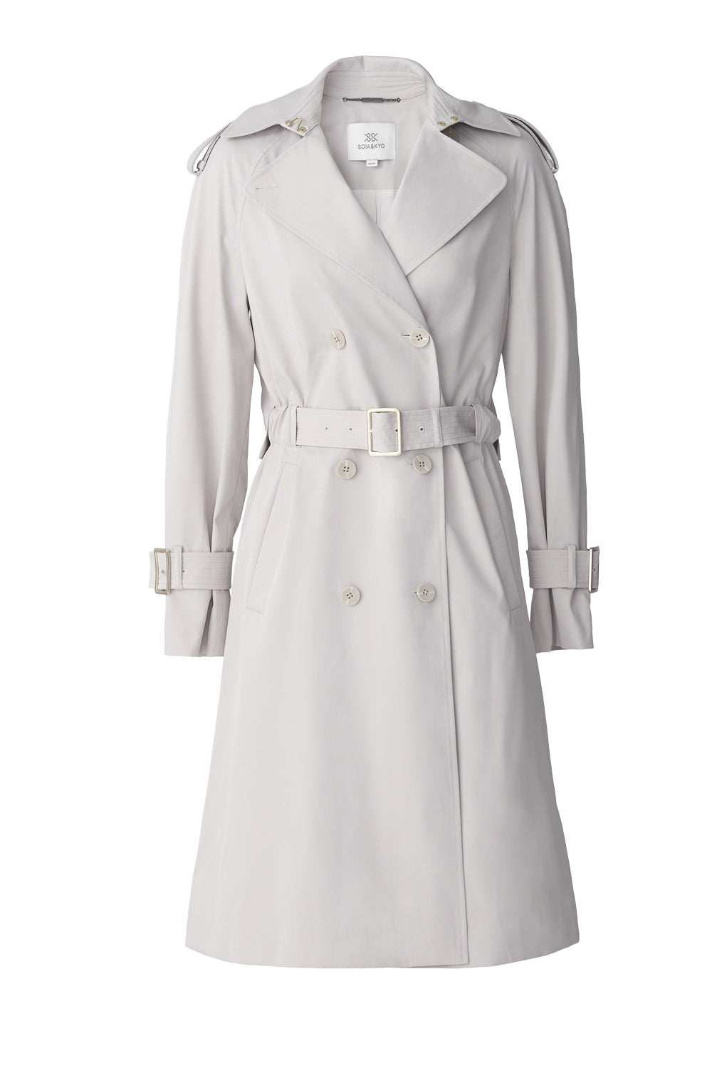 Becky-L Long Trench Coat in Light Oak