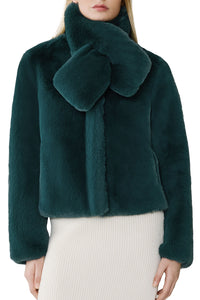 Kendell Faux Fur Jacket in Midnight Forest