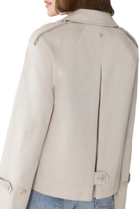 Juliette Short Trench in Stretch Cotton Light Oak