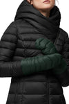 Julia Sustainable Quilted Puffer Mittens in Evergreen