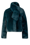 Kendell Faux Fur Jacket in Midnight Forest
