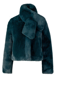 Kendell Faux Fur Jacket in Midnight Forest