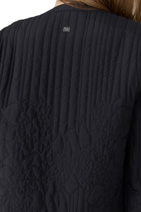 Reita Boxy Jacket in Insulated Soft Nylon Black