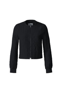 Reita Boxy Jacket in Insulated Soft Nylon Black