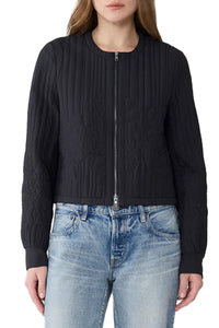 Reita Boxy Jacket in Insulated Soft Nylon Black