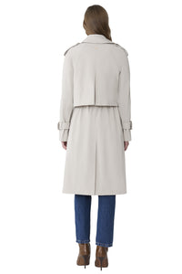 Becky-L Long Trench Coat in Light Oak
