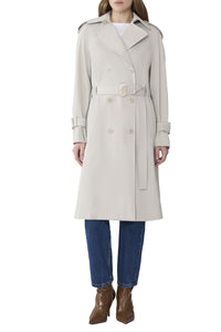 Becky-L Long Trench Coat in Light Oak