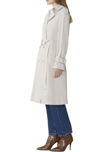 Becky-L Long Trench Coat in Light Oak