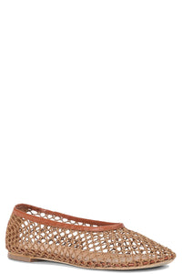 Alba Ballet Flats in Tan Netting