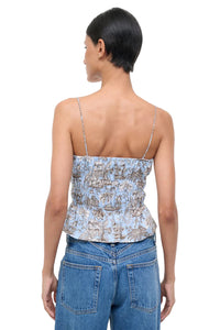 Ayla Top in Sky Toile