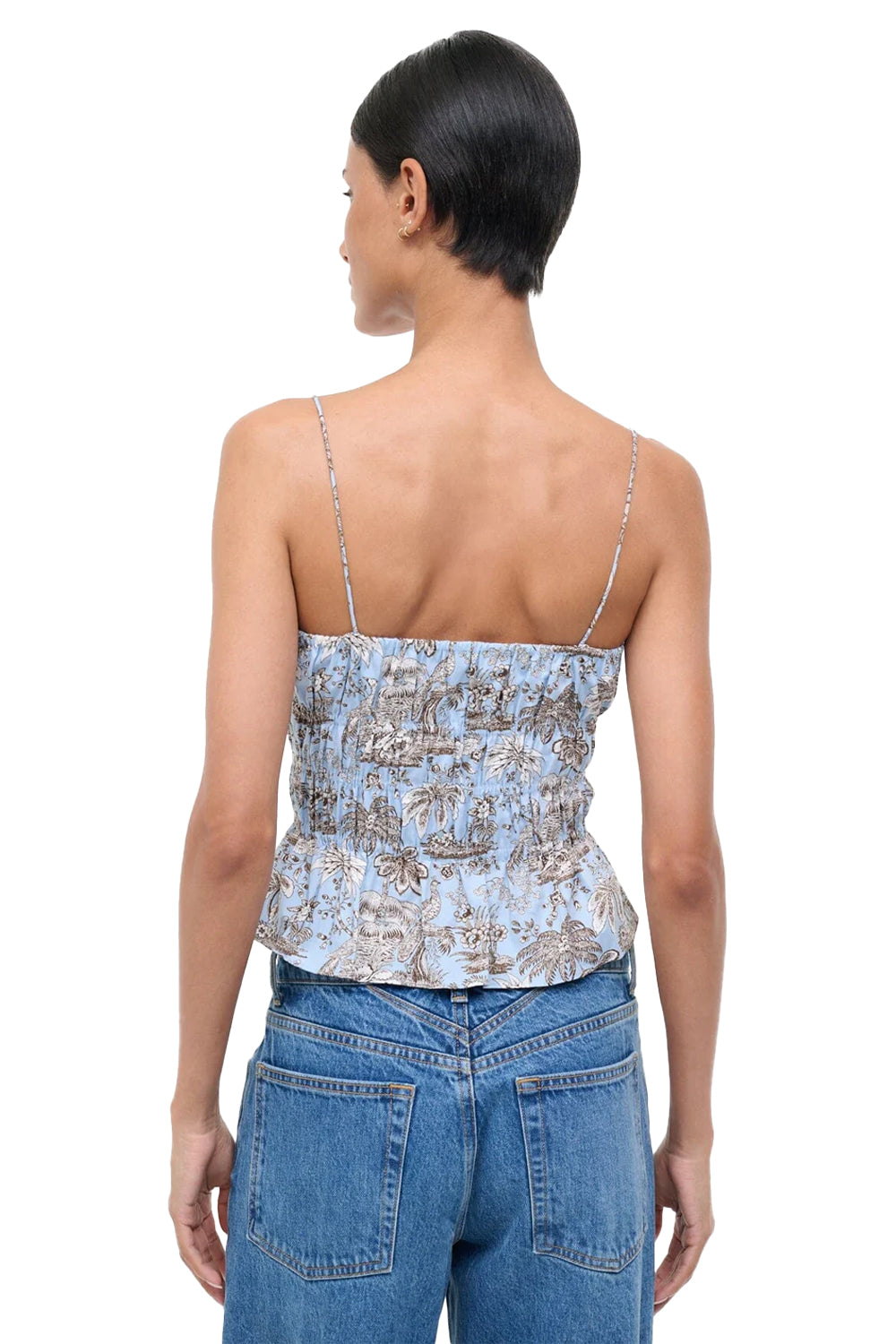 Ayla Top in Sky Toile