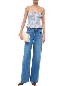 Ayla Top in Sky Toile