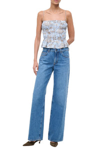 Ayla Top in Sky Toile