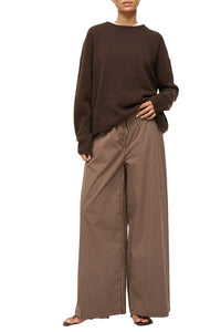 Bonfire Pant in Dark Oak Micro Stripe