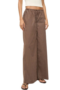 Bonfire Pant in Dark Oak Micro Stripe