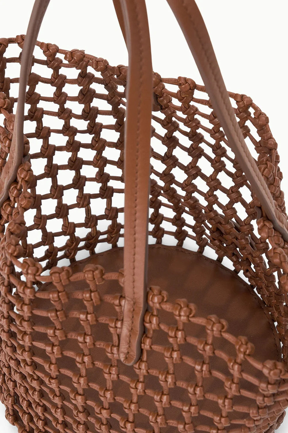 Caro Bucket Bag in Tan Woven