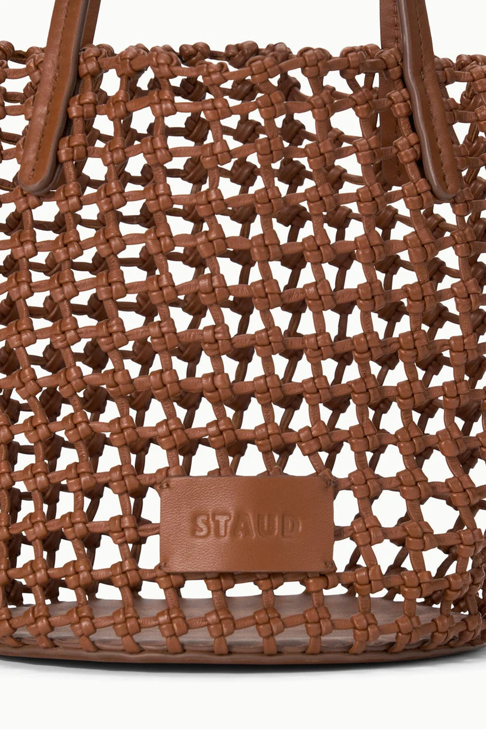 Caro Bucket Bag in Tan Woven