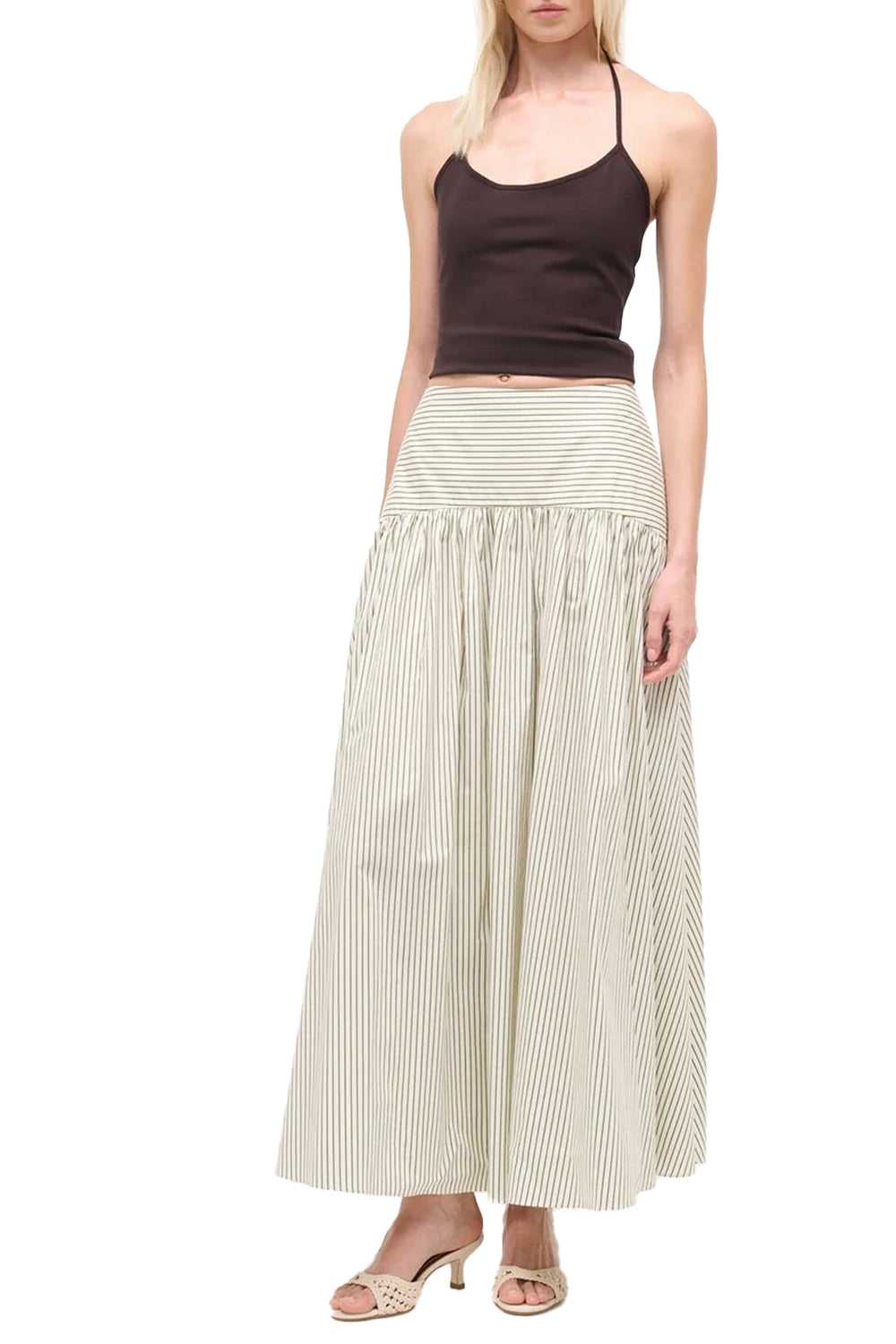 Brigitte Mule in Cream Woven