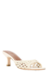 Brigitte Mule in Cream Woven