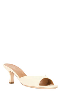 Brigitte Mule in Cream Leather