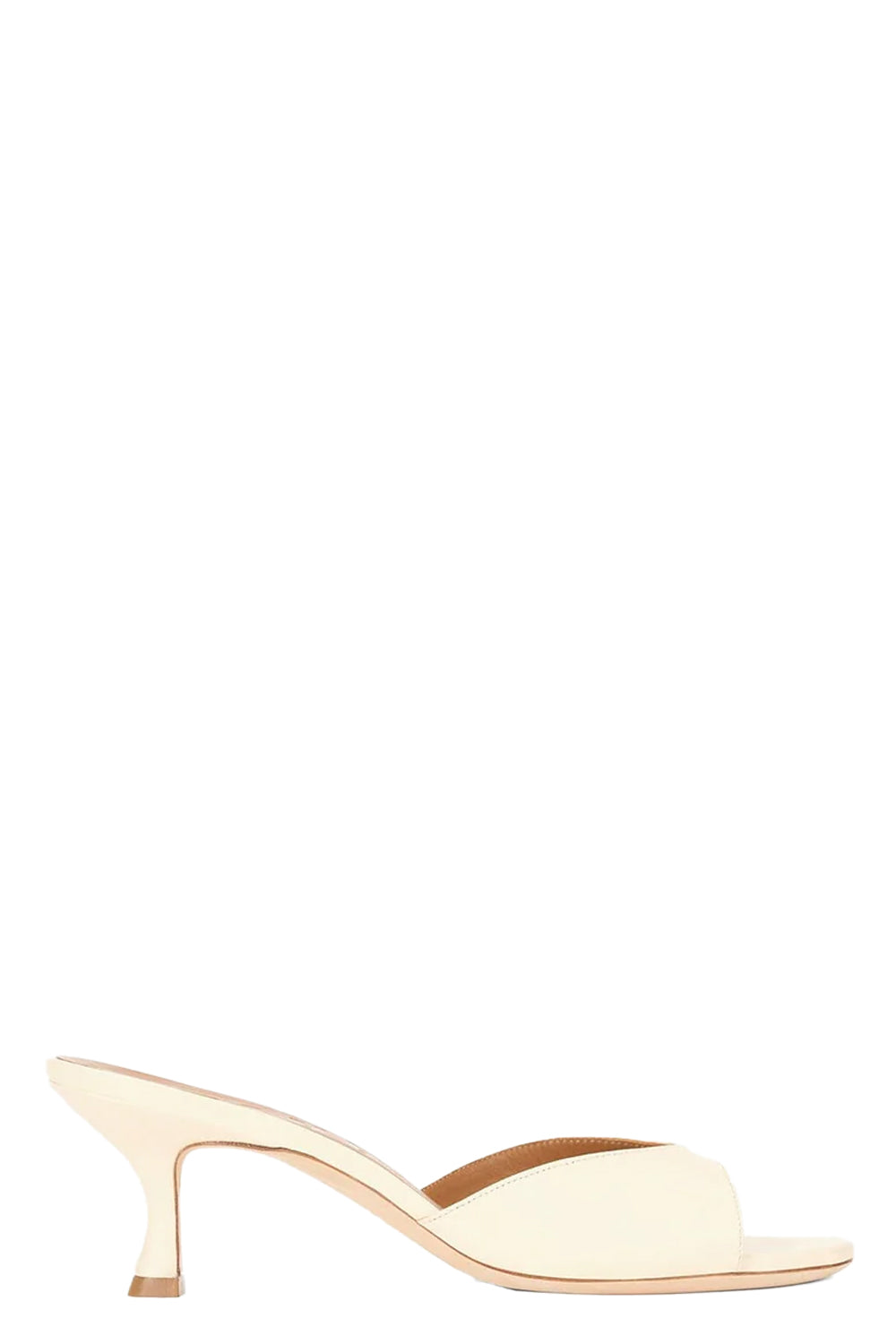Brigitte Mule in Cream Leather