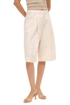 Cruz Bermuda Linen Short in Natural