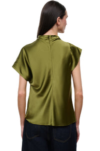 Davina Silk Top in Pear