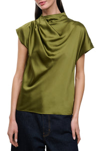 Davina Silk Top in Pear