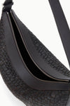 Large Demy Shoulder Bag in Espresso Woven Leather