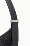 Large Demy Shoulder Bag in Espresso Woven Leather