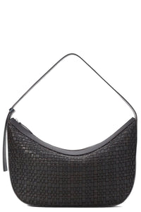 Large Demy Shoulder Bag in Espresso Woven Leather