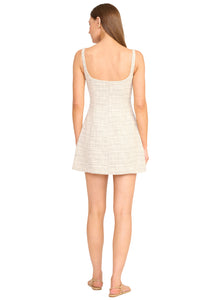 Edie Mini Dress in Ivory Multi