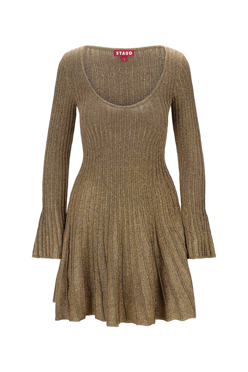 Raquel Dress in Metallic Gold