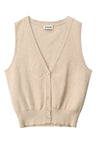 Ficus Sweater Vest in Stone