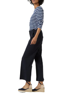 Frankie Cropped Pant in Navy Bi-Stretch Tropical Wool