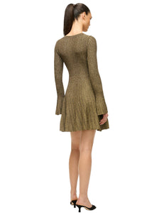 Raquel Dress in Metallic Gold