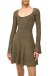 Raquel Dress in Metallic Gold