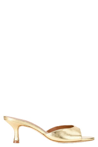 Brigitte Mule in Gold Leather