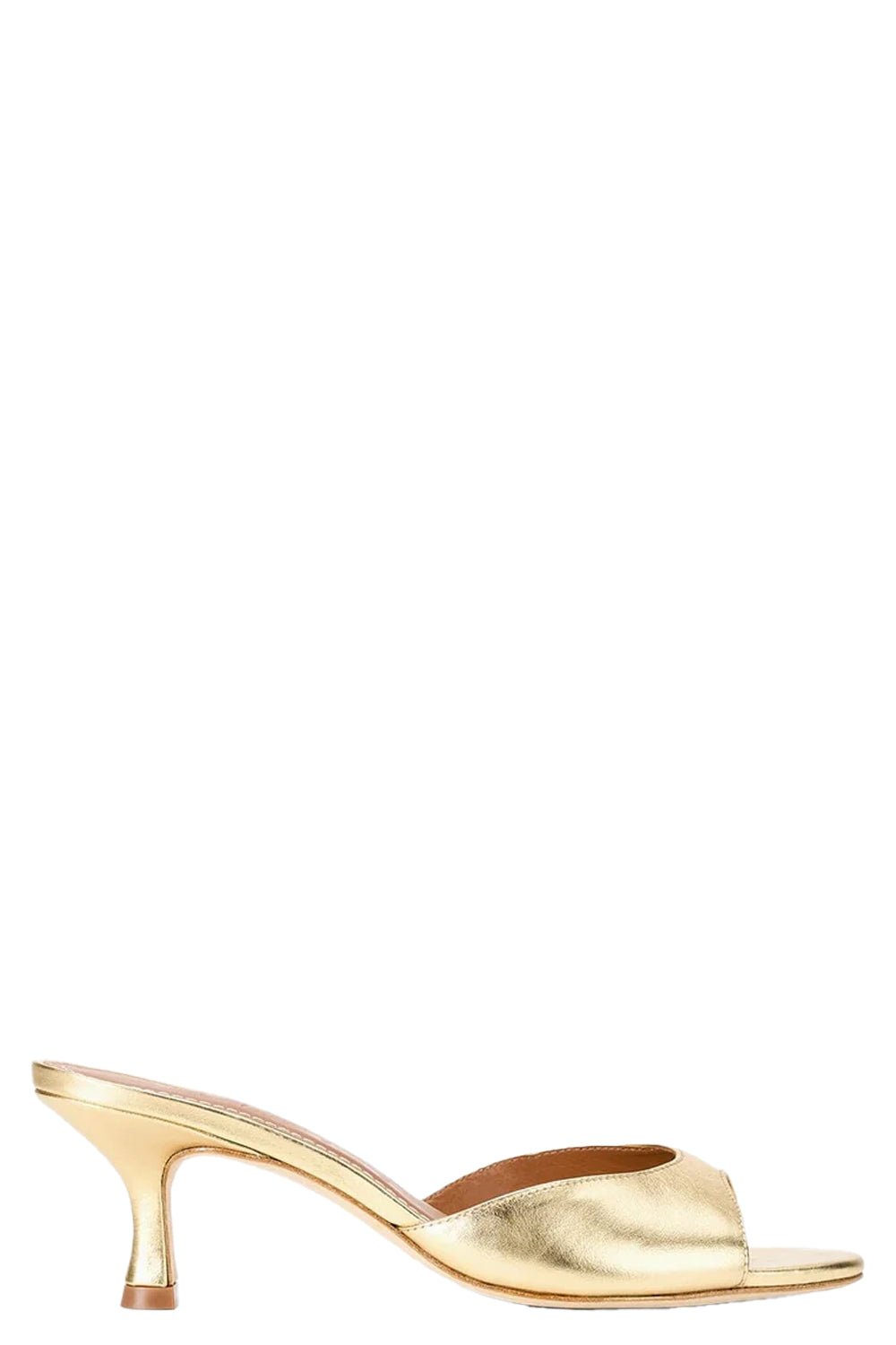 Brigitte Mule in Gold Leather