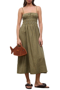 Ayla Linen Dress in Porto Stripe
