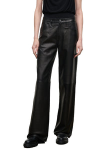 Gus Leather Pant in Black