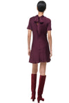 Iris Silk Dress in Syrah